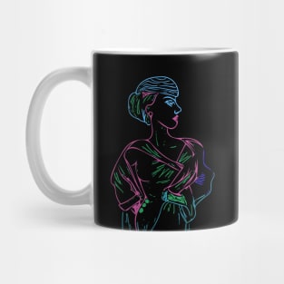 Colorful Neon Female Art Mug